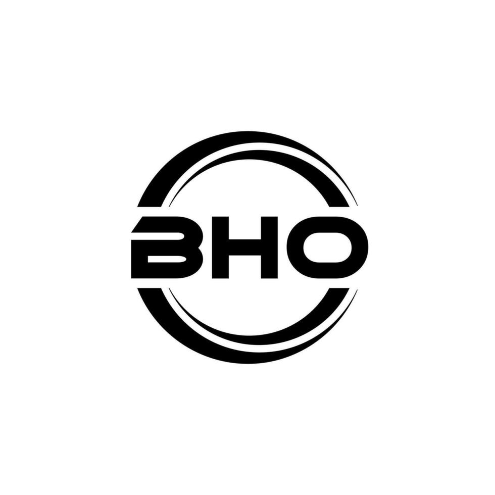 bho lettera logo design nel illustrazione. vettore logo, calligrafia disegni per logo, manifesto, invito, eccetera.