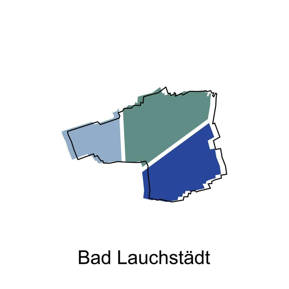 vettore carta geografica di cattivo lauchstadt moderno schema, alto dettagliato vettore illustrazione vettore design modello, adatto per il tuo azienda