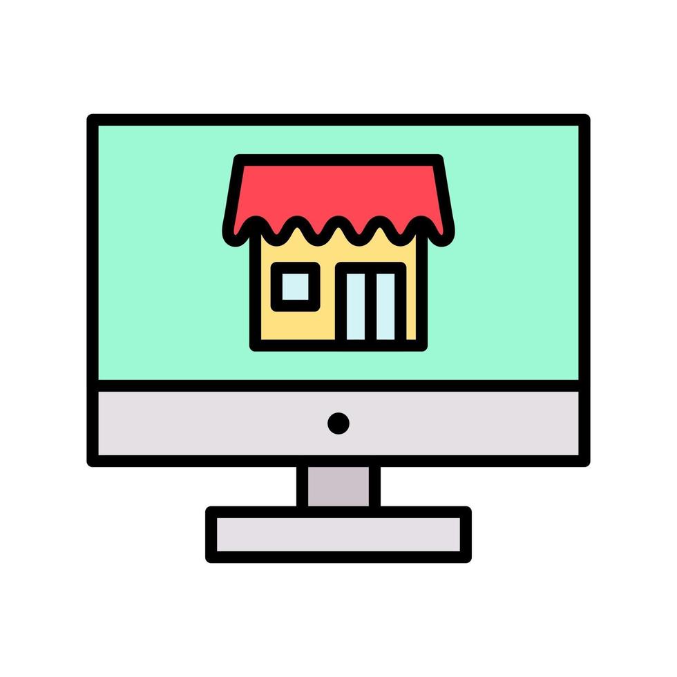 icona del negozio online vettore