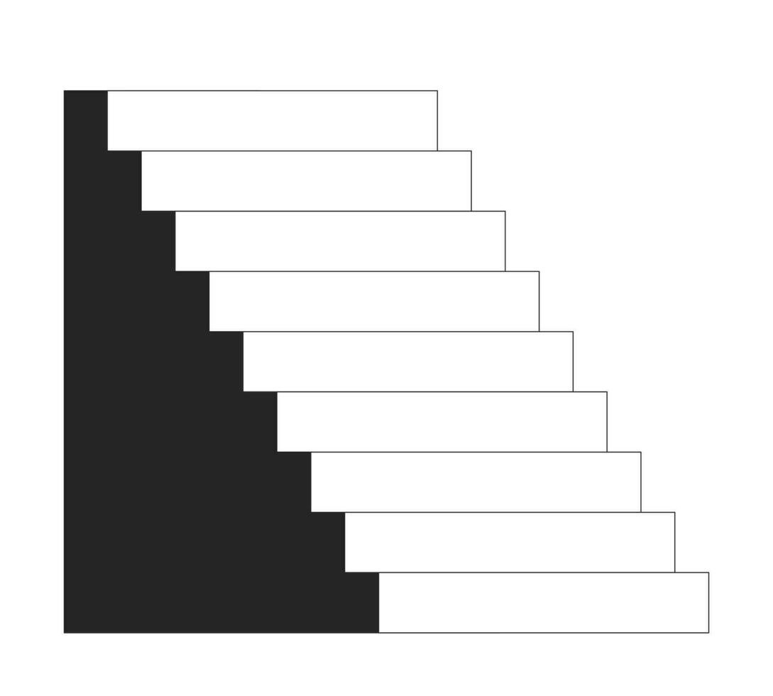 alto le scale arredamento elemento piatto monocromatico isolato vettore oggetto. modificabile nero e bianca linea arte disegno. semplice schema individuare illustrazione per ragnatela grafico design