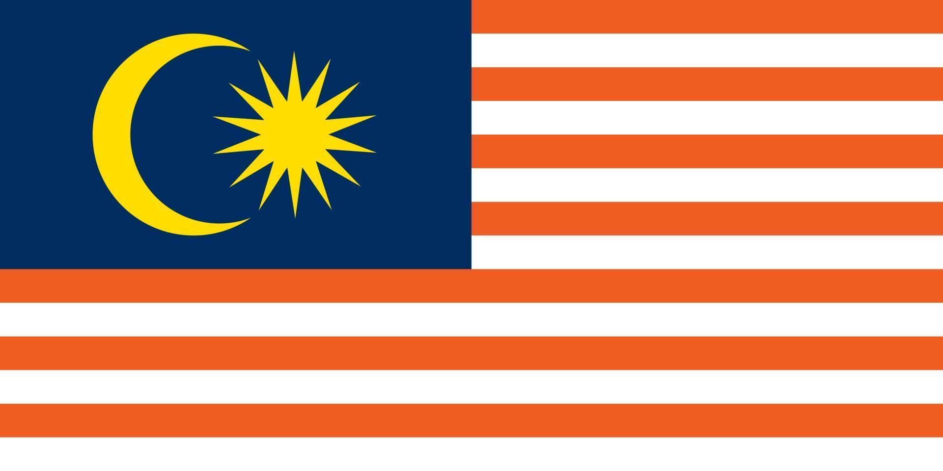 Malesia ufficialmente bandiera vettore