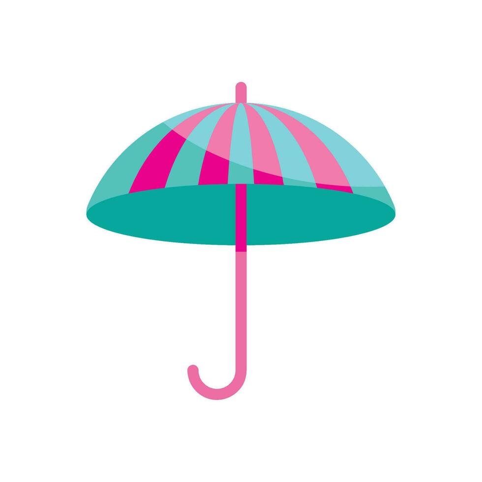 verde ombrello accessorio Aperto icona vettore