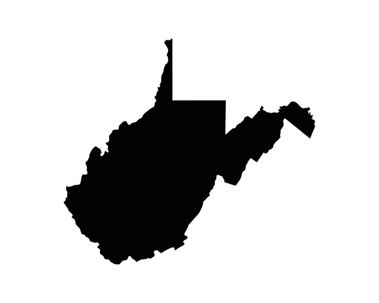 ovest Virginia wv Stati Uniti d'America carta geografica vettore