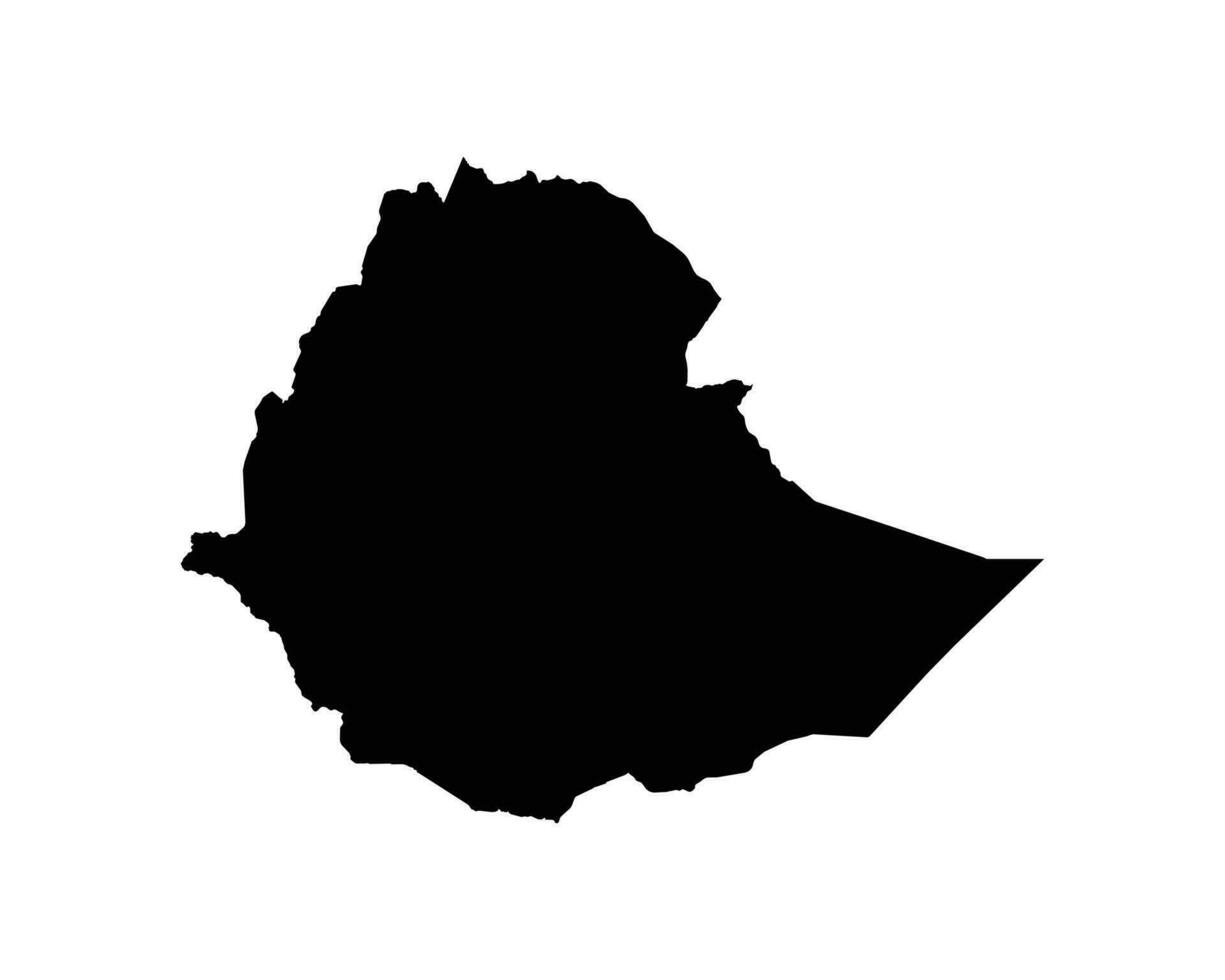 Etiopia nazione carta geografica vettore