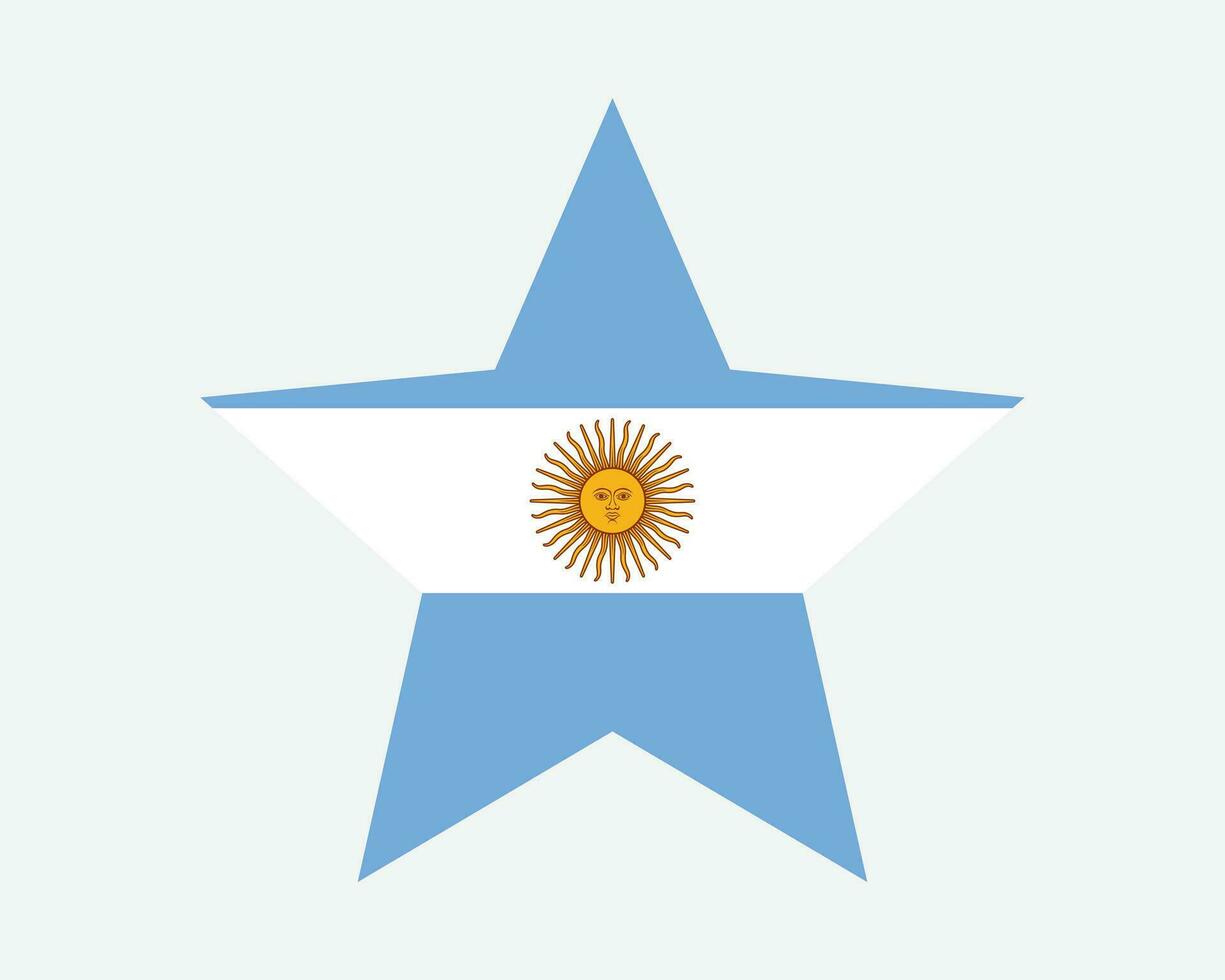 argentina stella bandiera vettore