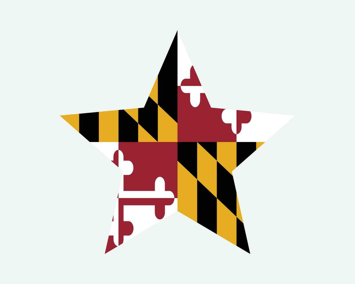 Maryland Stati Uniti d'America stella bandiera vettore