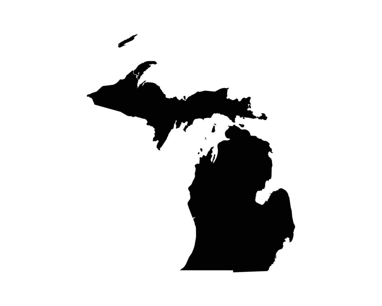 Michigan mi Stati Uniti d'America carta geografica vettore