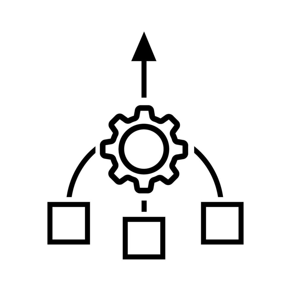 consolidamento vettore icona. attività commerciale strategia illustrazione cartello. composto simbolo.