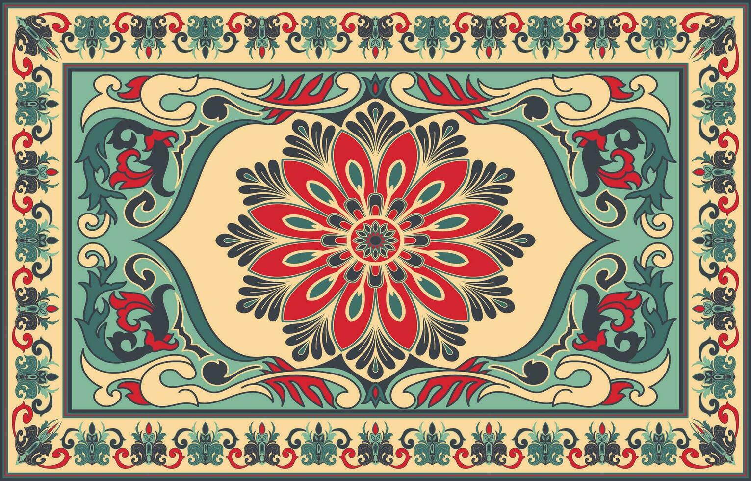 persiano tappeto decorativo elementi Arabo decorativo tappeti bellissimo disegni per tappeti, tapis, yoga stuoie. vettore