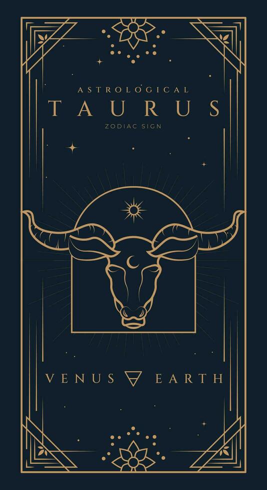 Toro segni simbolo zodiaco illustrazione vettore