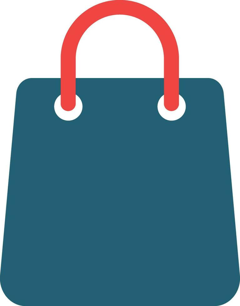 shopping Borsa glifo Due colore icona per personale e commerciale uso. vettore
