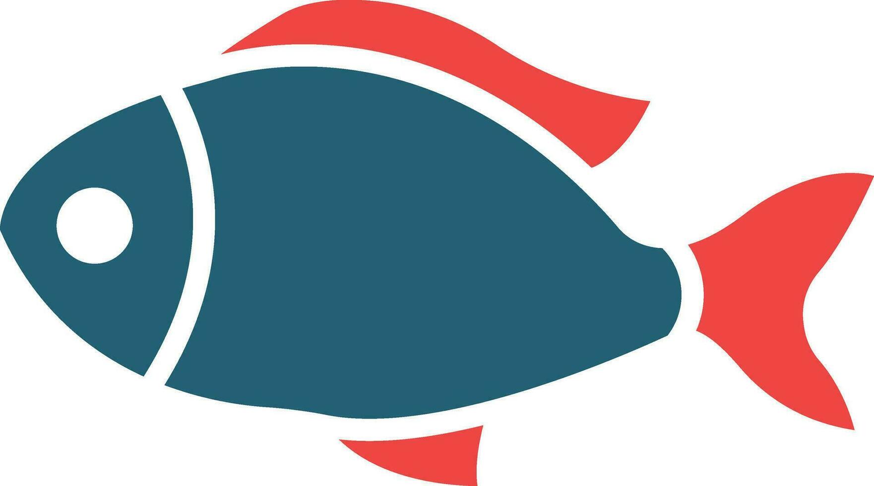 pesce glifo Due colore icona per personale e commerciale uso. vettore