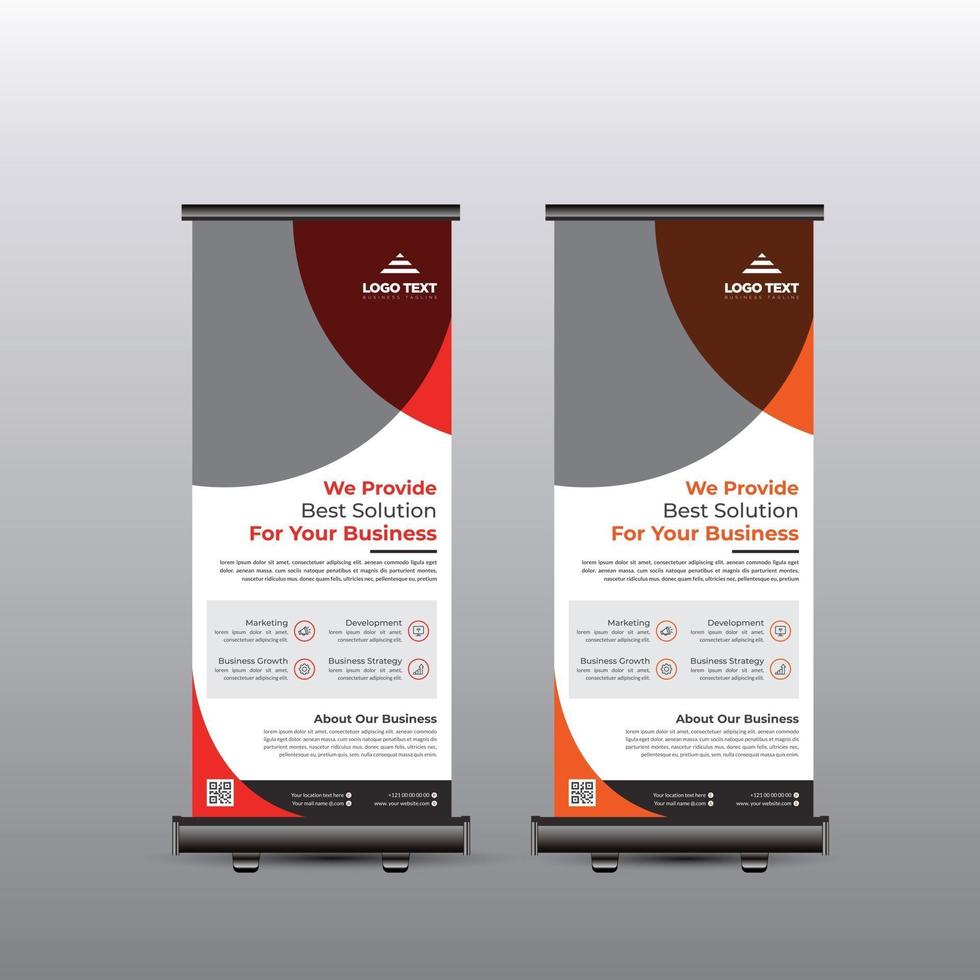 banner roll up business creativo vettore