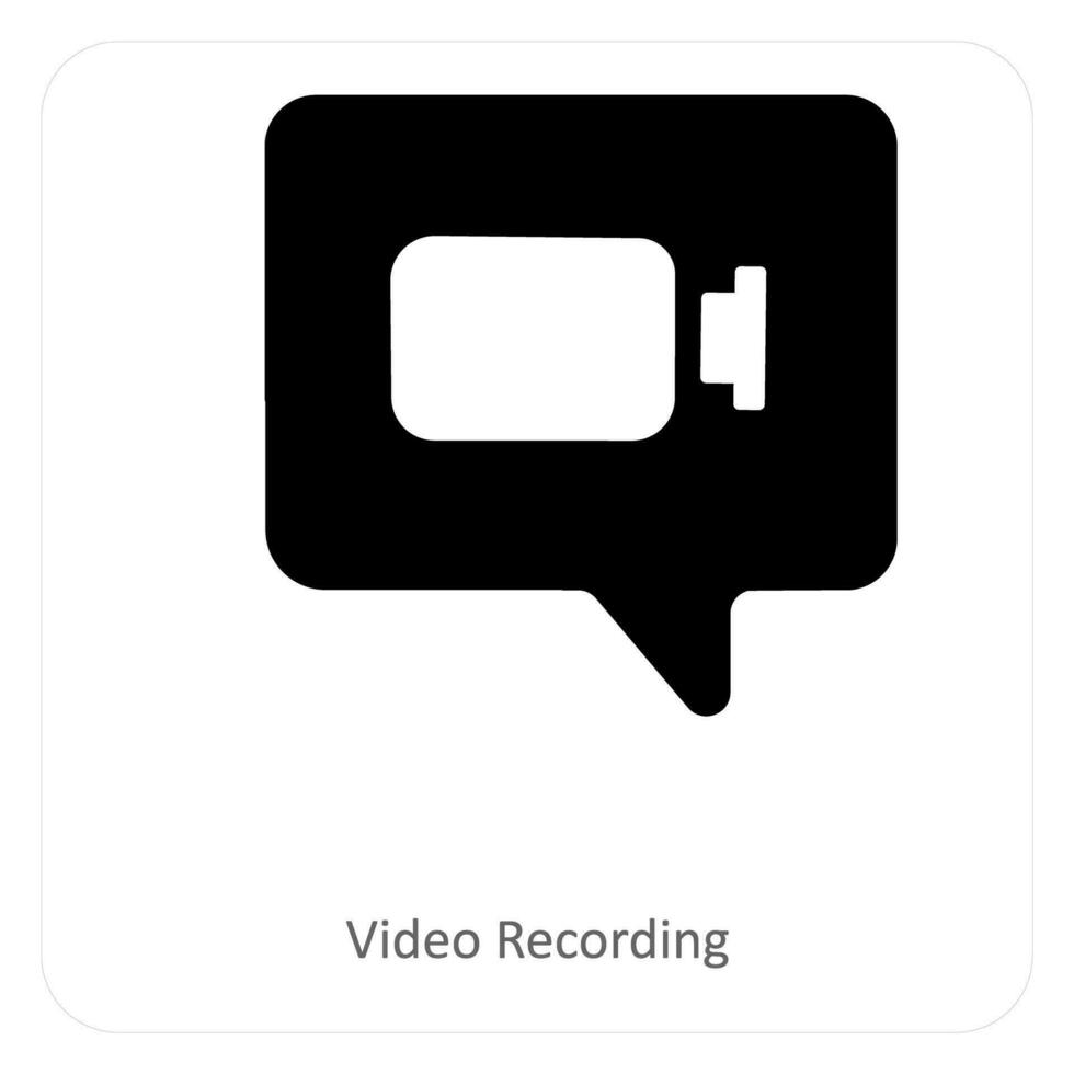 video registrazione e camcoder icona concetto vettore