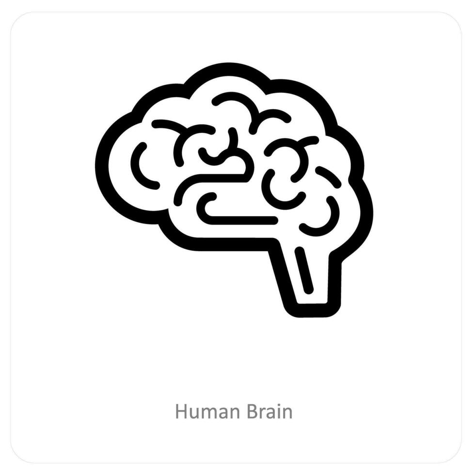 umano cervello e mente icona concetto vettore