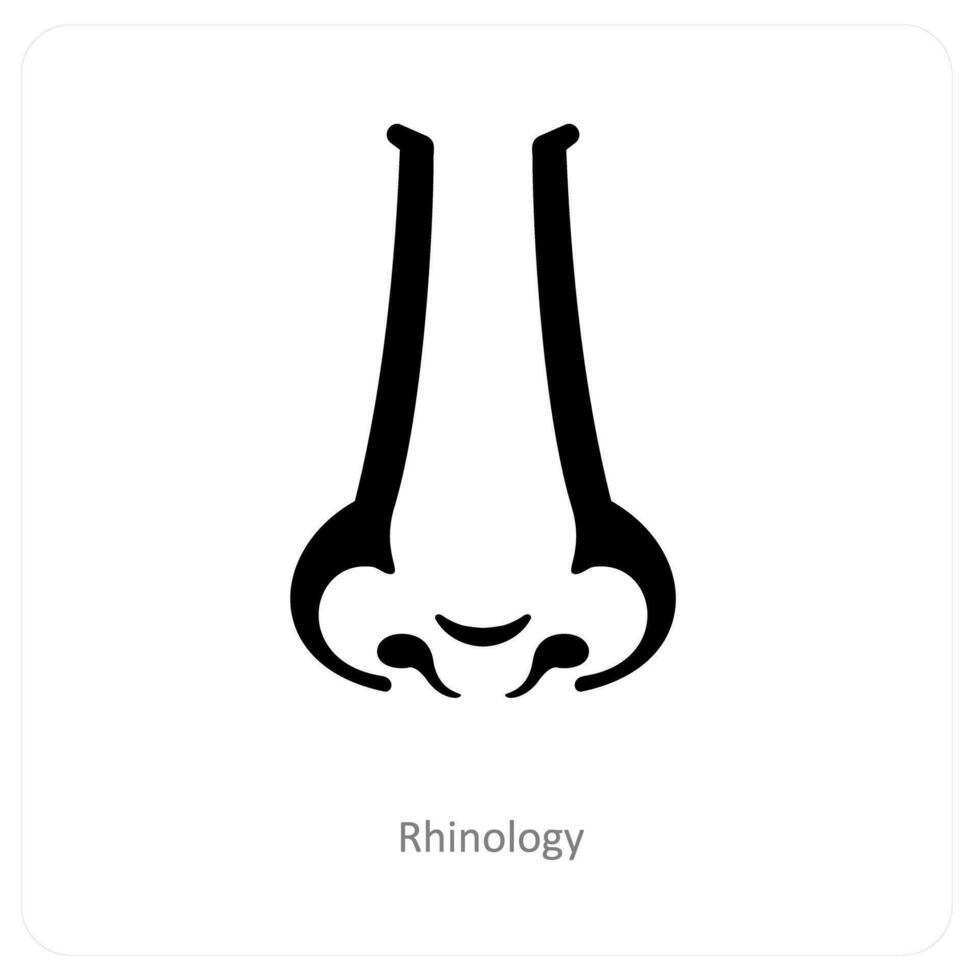 rinologia e anatomia icona concetto vettore