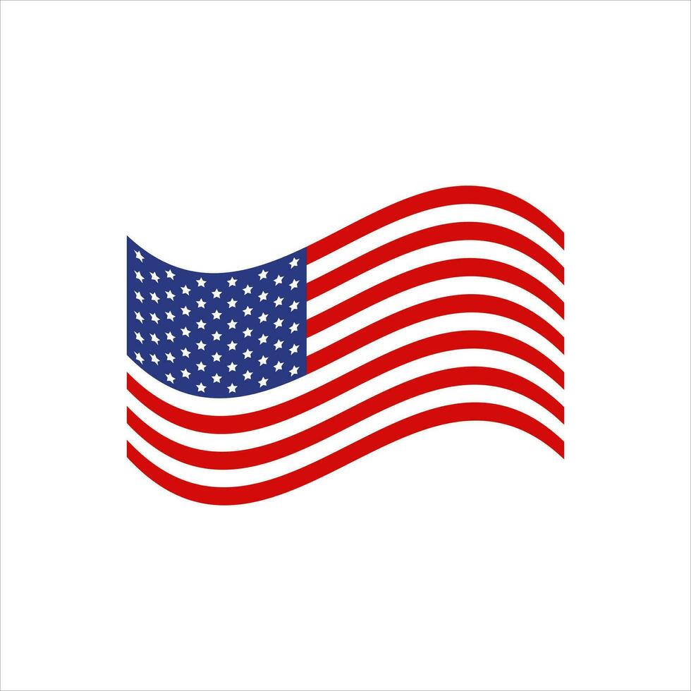 americano bandiera, patriottico simbolo di il Stati Uniti d'America, vettore illustrazione di isolati
