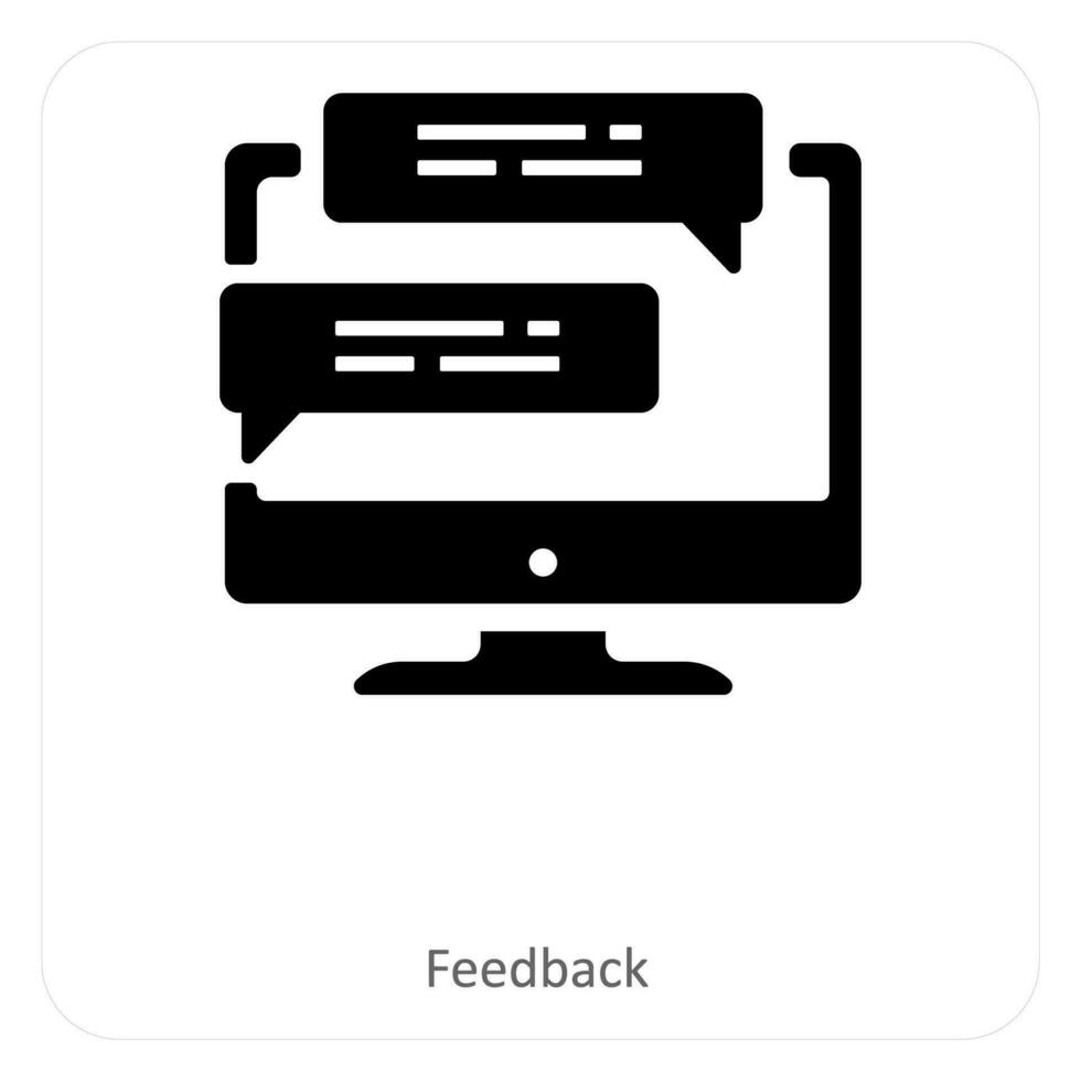 risposta e recensioni icona concetto vettore