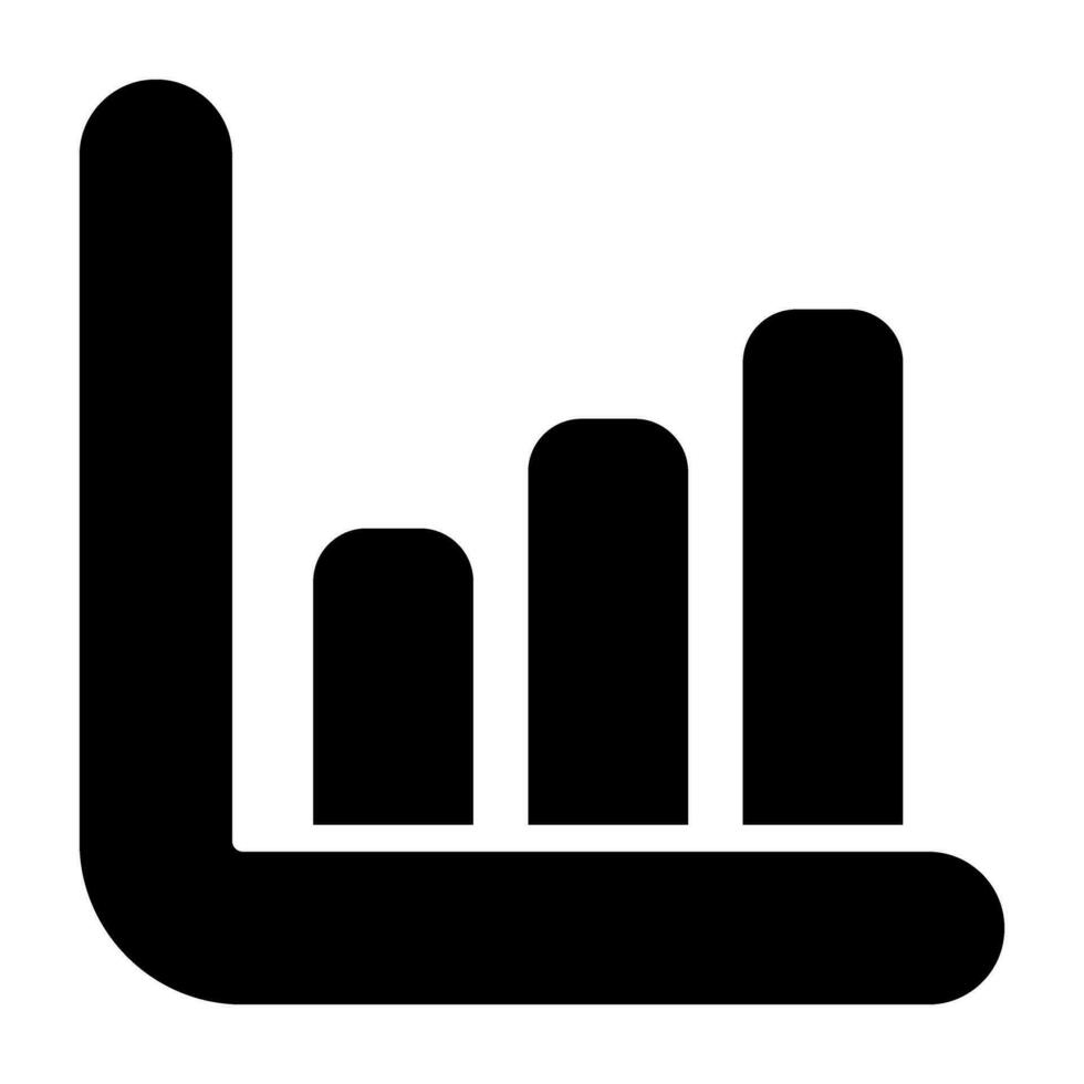 grafico istogramma vettore icona