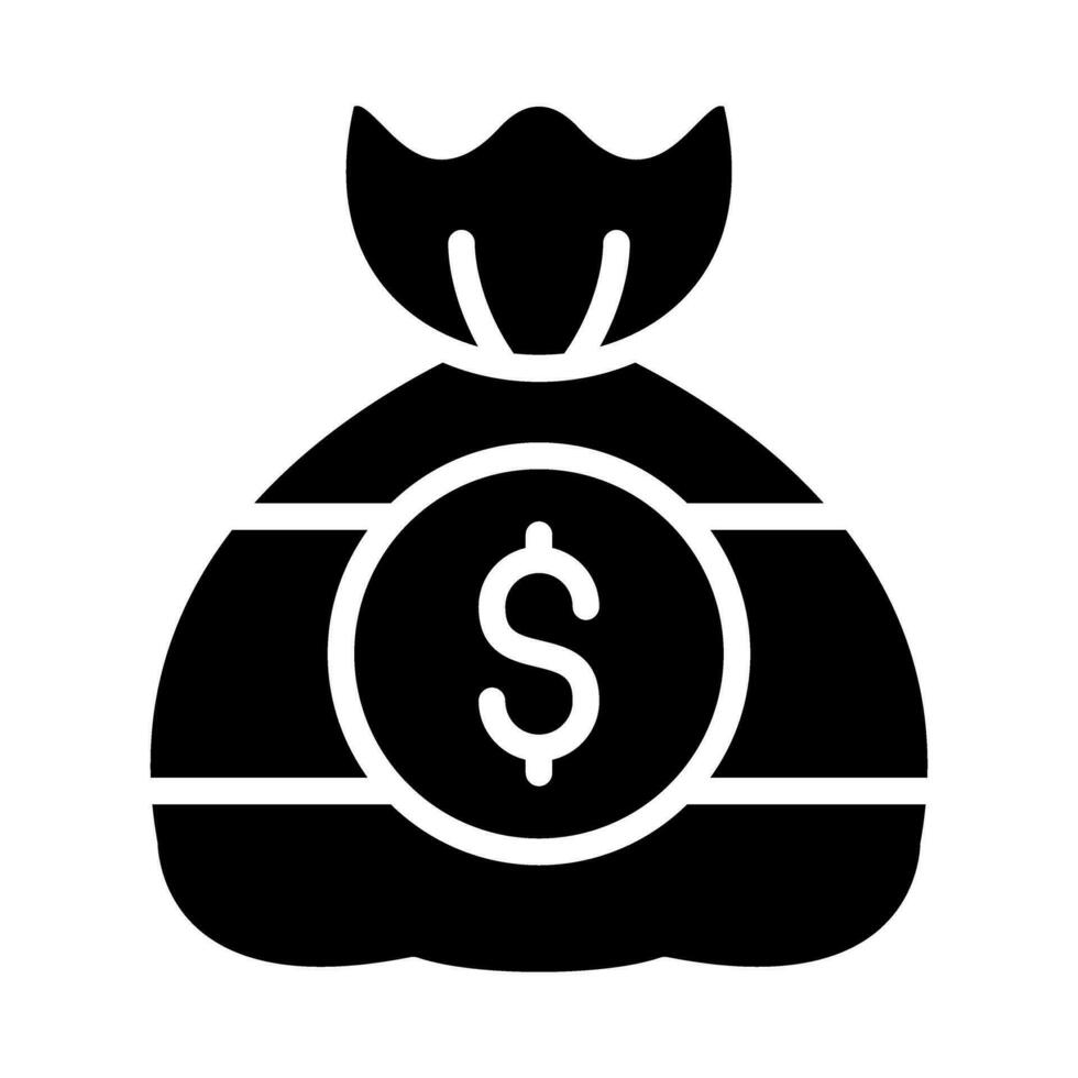 icona di vettore della borsa dei soldi