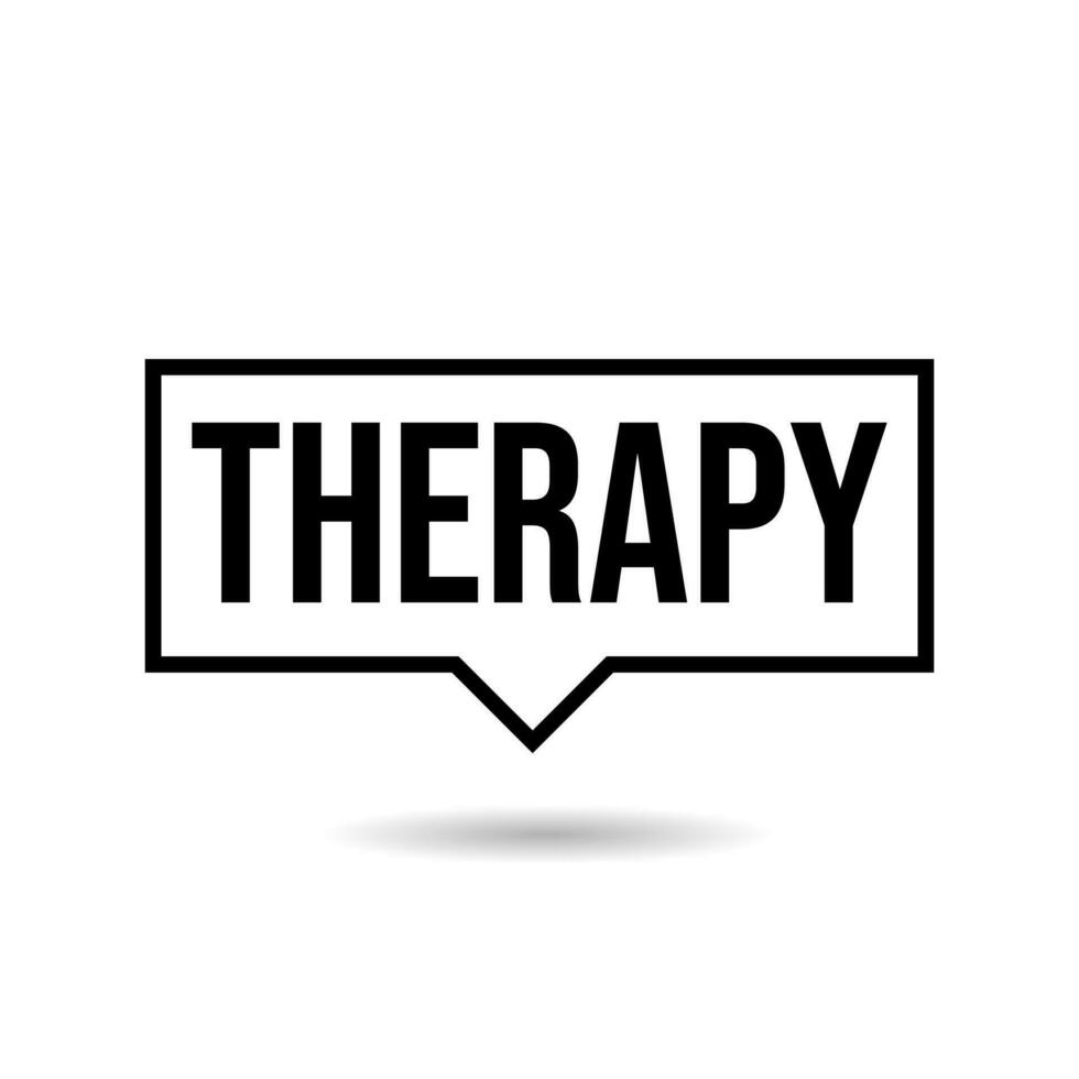 terapia medico trattamento pace fatica gratuito chiamata su icona etichetta design vettore
