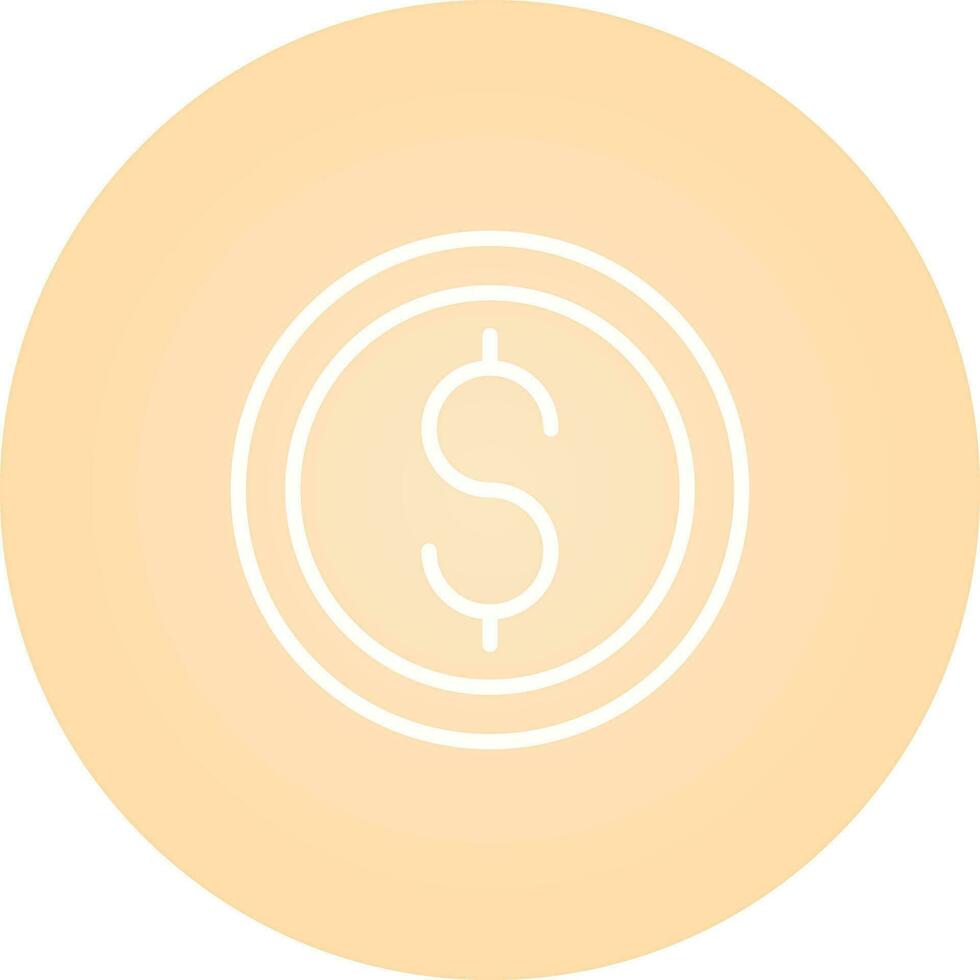 Dollaro statunitense cerchio vettore icona