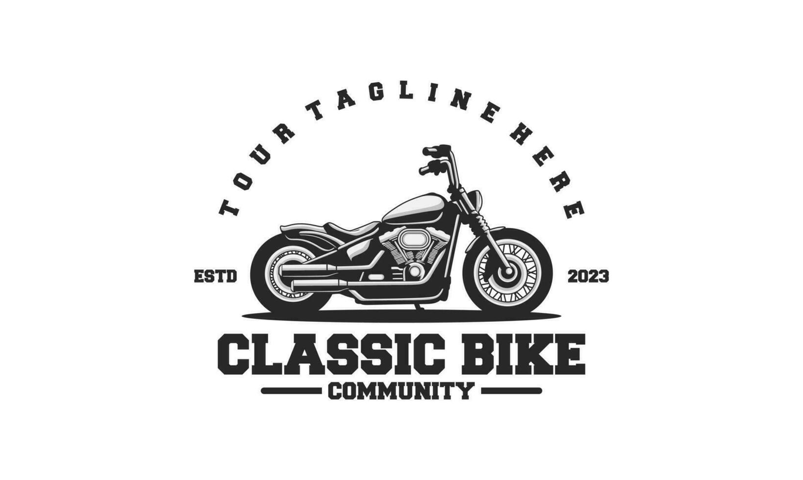 motociclo club logo design vettore. motociclo logo illustrazione isolato. vettore