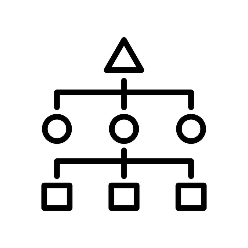 organizzazione gestione gerarchico icona vettore illustrazione isolato su bianca sfondo