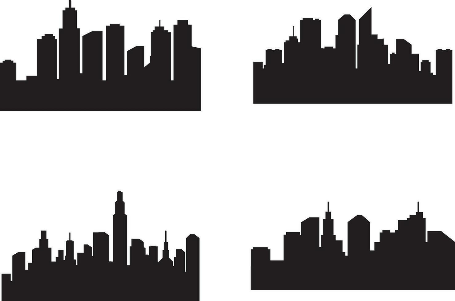 città silhouette per design decorazione.vettore illustrazione vettore
