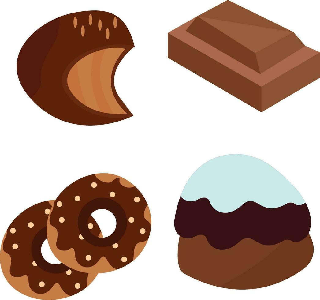 mondo della stampa cioccolato giorno isolato su bianca sfondo per mondo cioccolato giorno. per design decorazione, etichetta, etichetta, logo. vettore illustrazione