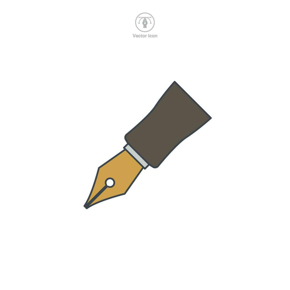 inchiostro penna icona simbolo vettore illustrazione isolato su bianca sfondo