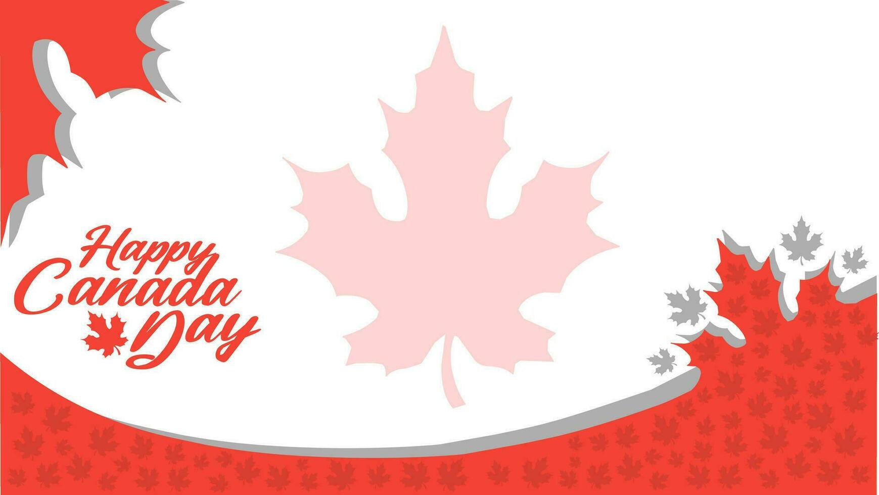 Canada giorno, Canada nazione bandiera e simboli nazionale Canada giorno sfondo con modello acero foglia copia spazio vettore