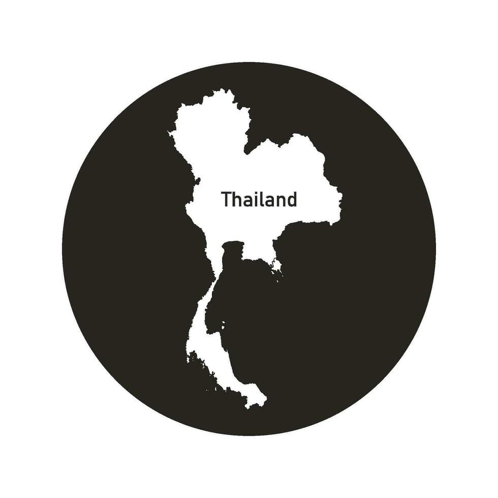 Tailandia carta geografica icona vettore