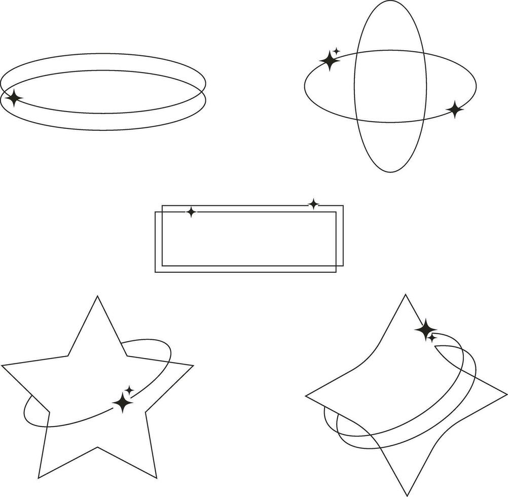 monoline minimalista forma elemento. per design elementi modelli.vettore illustrazione vettore