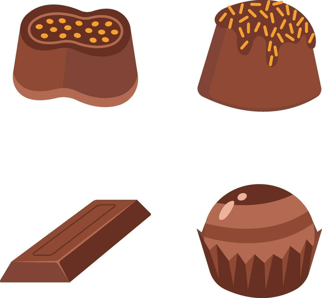 mondo cioccolato giorno elemento con cioccolato bar sfondo. vettore illustrazione