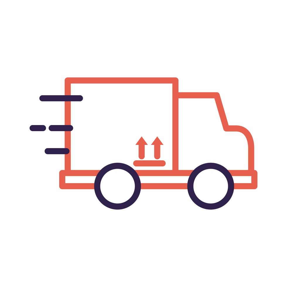 camion con stile della linea di servizio di consegna dell'imballaggio in cartone della scatola vettore