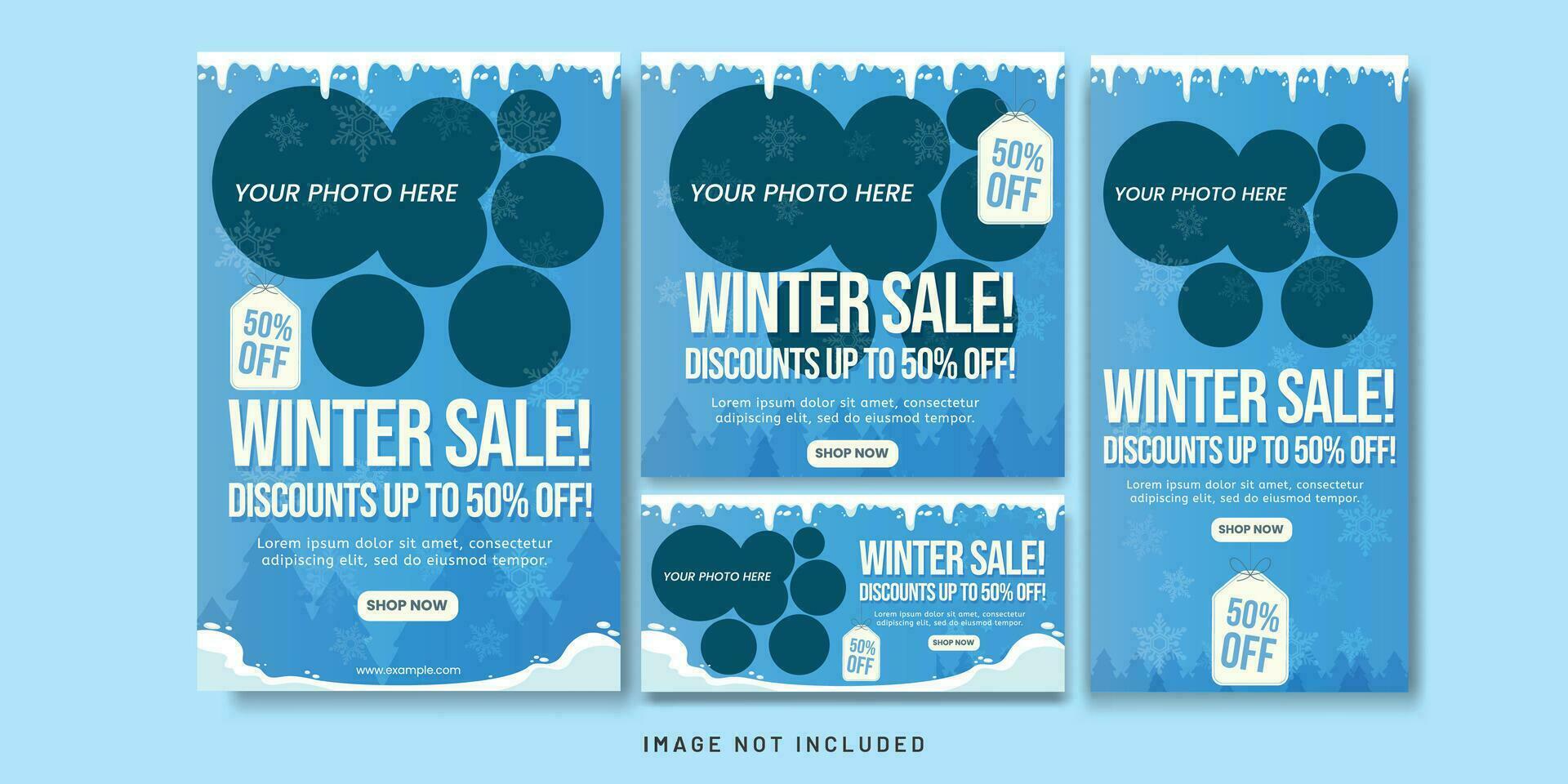 inverno vendita blu pendenza colore sfondo per Natale evento vettore