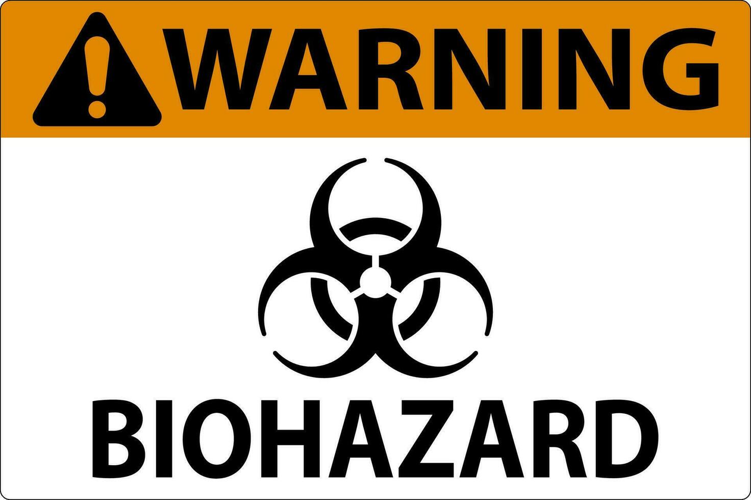 rischio biologico cartello, avvertimento rischio biologico cartello vettore