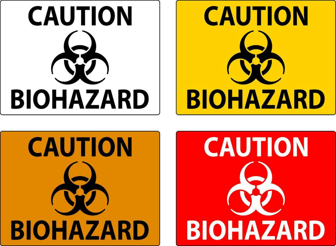 rischio biologico cartello, attenzione rischio biologico cartello vettore