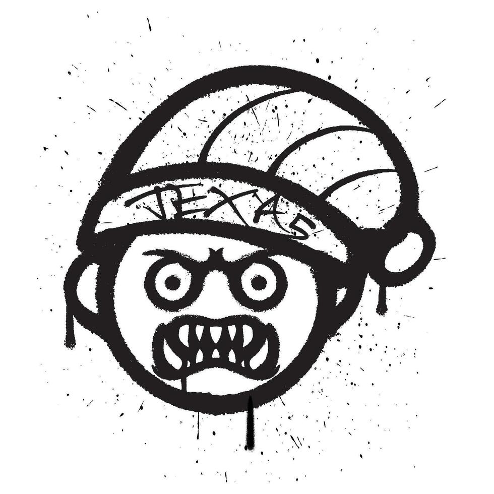 vettore graffiti spray dipingere uomo emoticon isolato vettore illustrazione
