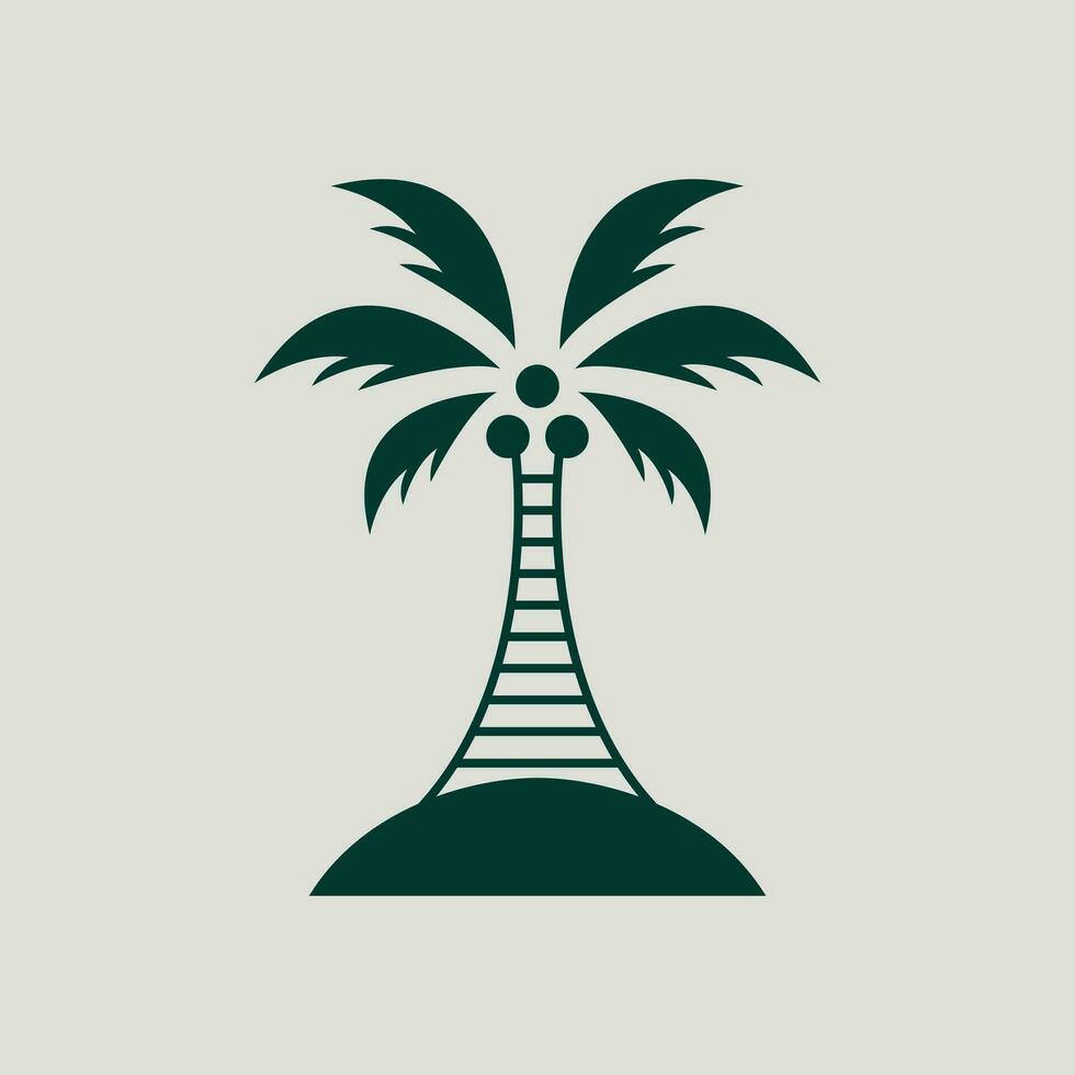 boemo palma albero vettore icona design. tropicale vettore logo design. minimalista geometrico stile.
