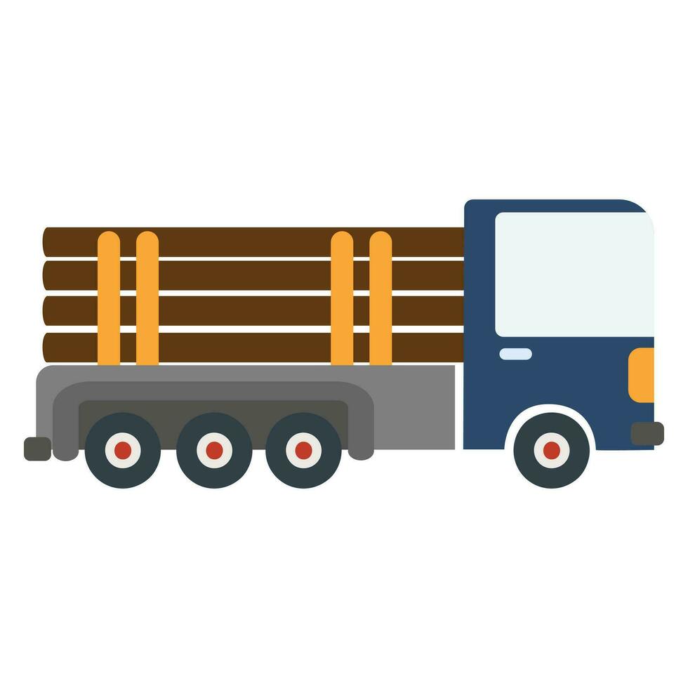 cartone animato registrazione camion. vettore illustrazione su un' bianca sfondo.