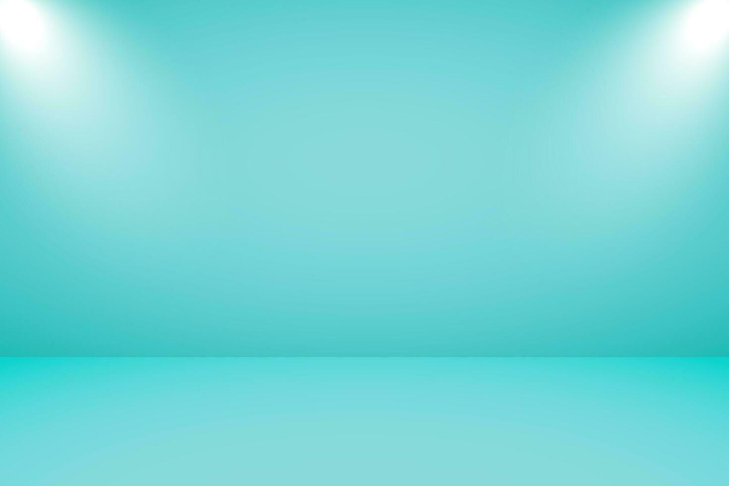 vettore illustrazione di vuoto studio con illuminazione e leggero blu sfondo per Prodotto Schermo