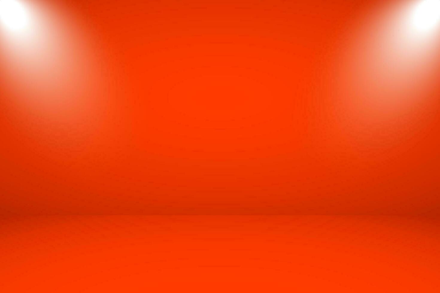 vettore illustrazione di vuoto studio con illuminazione e arancia sfondo per Prodotto Schermo