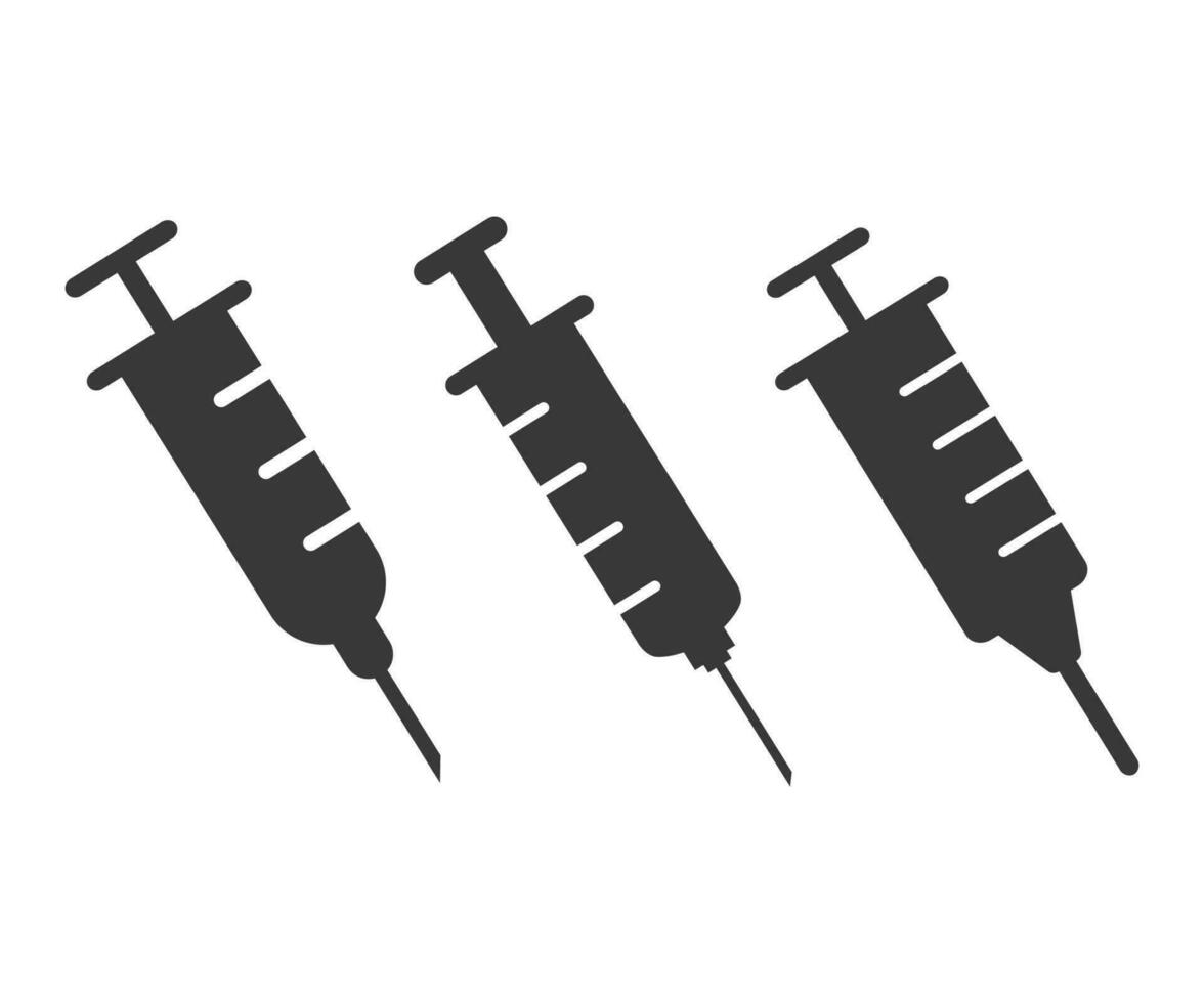 siringa, iniezione icona vettore, pieno piatto cartello, solido pittogramma isolato su bianca sfondo vettore