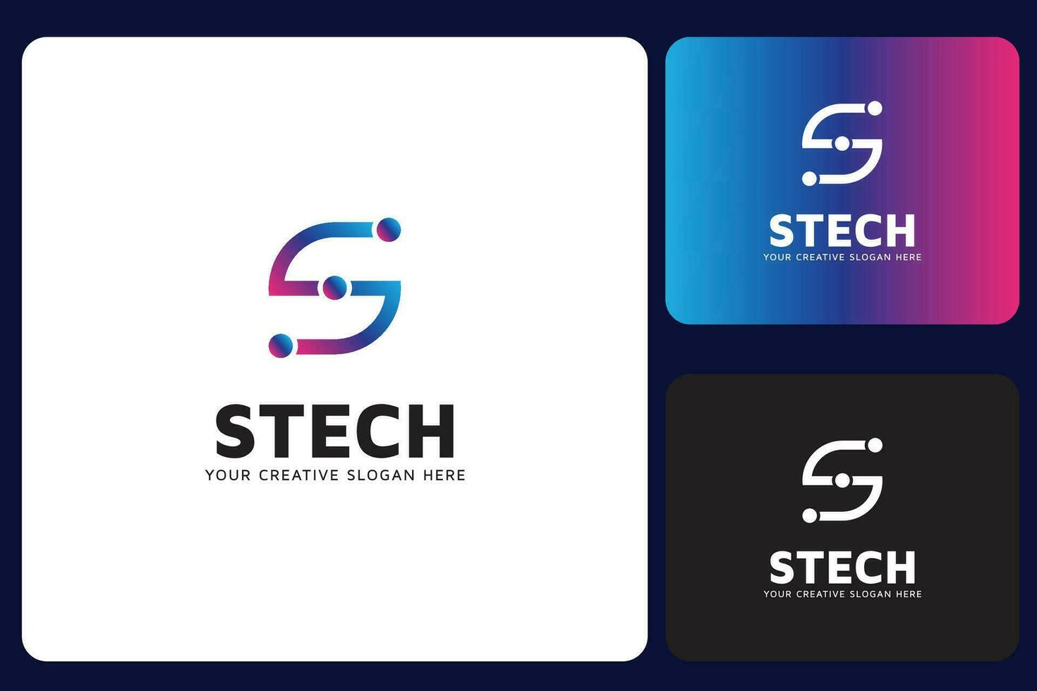S Tech logo design modello vettore