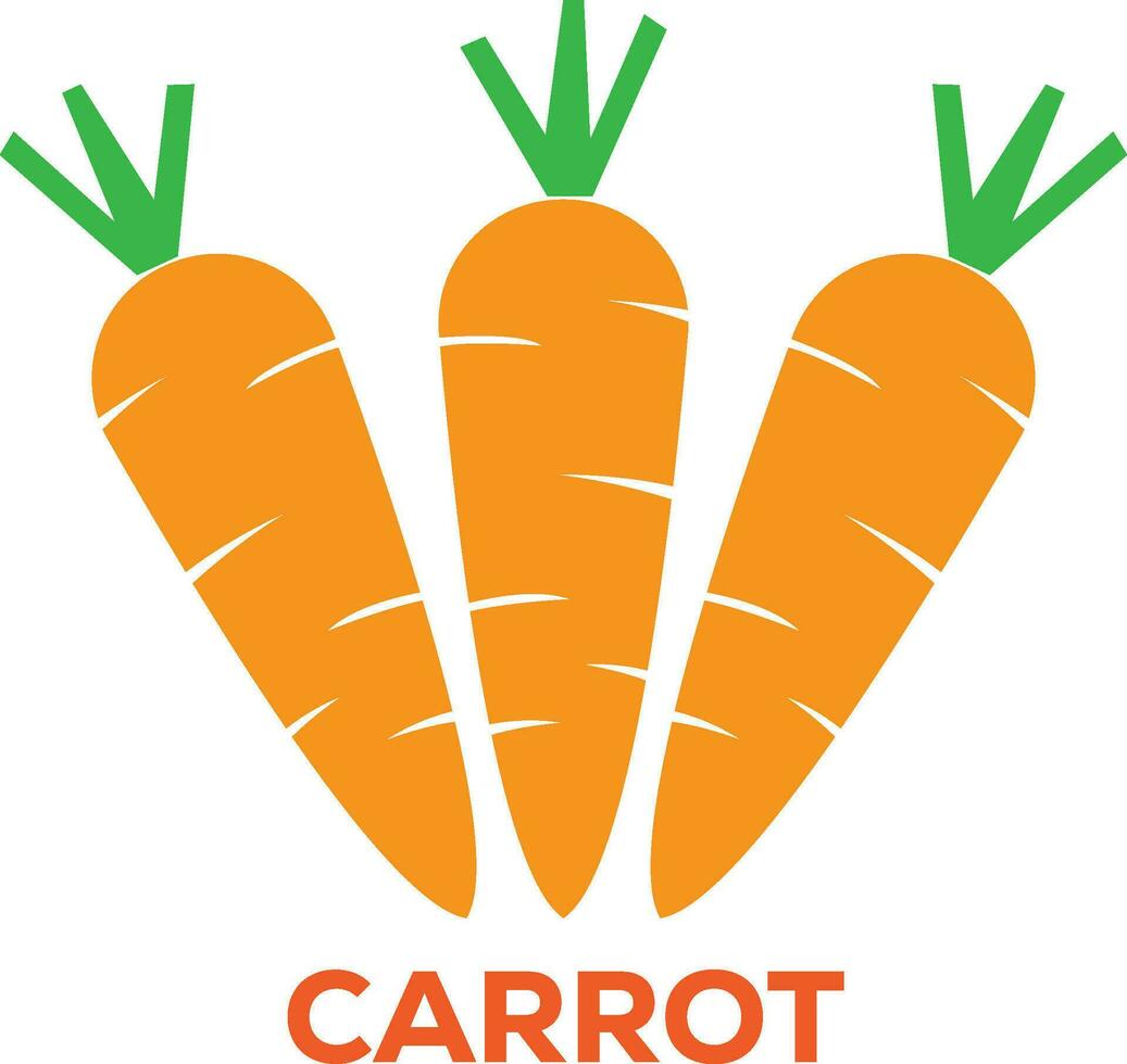 disegno del logo della carota vettore