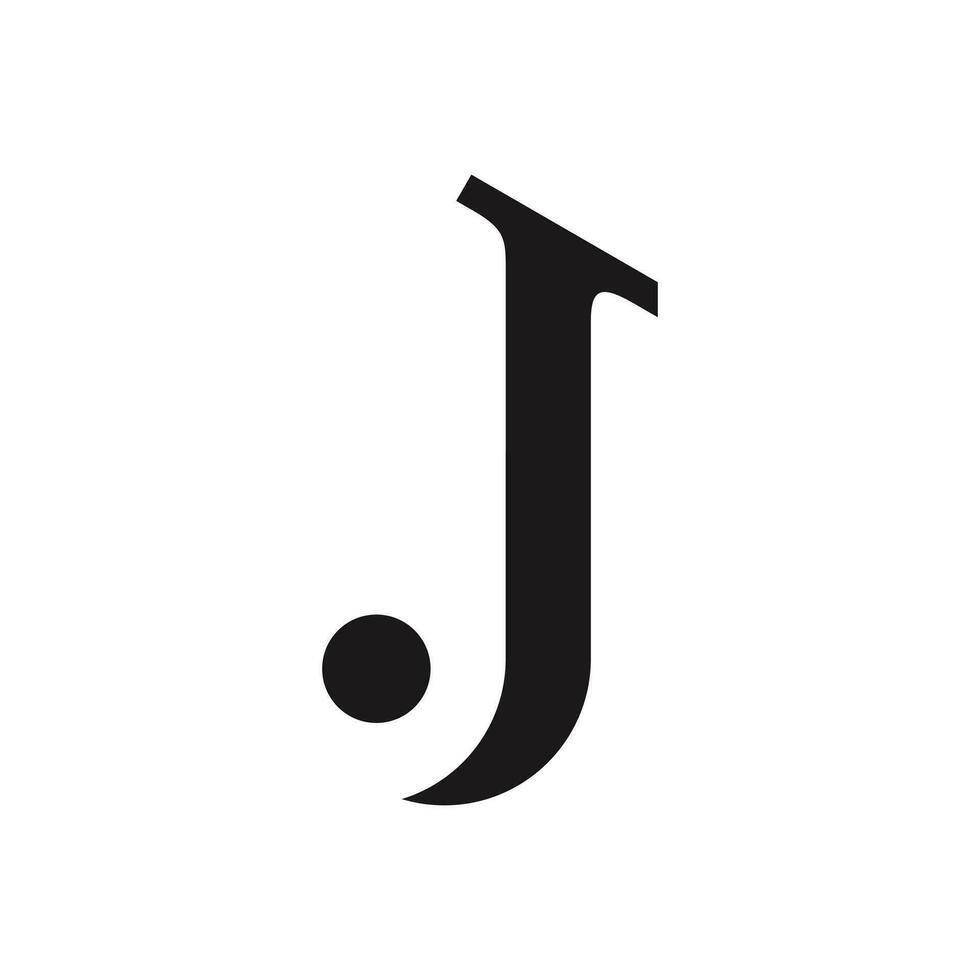 j lettera logo design semplice e elegante vettore