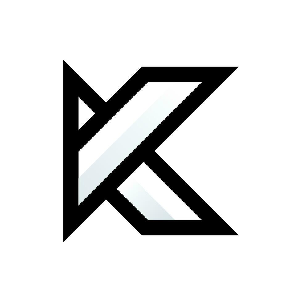 K forma logo design vettore