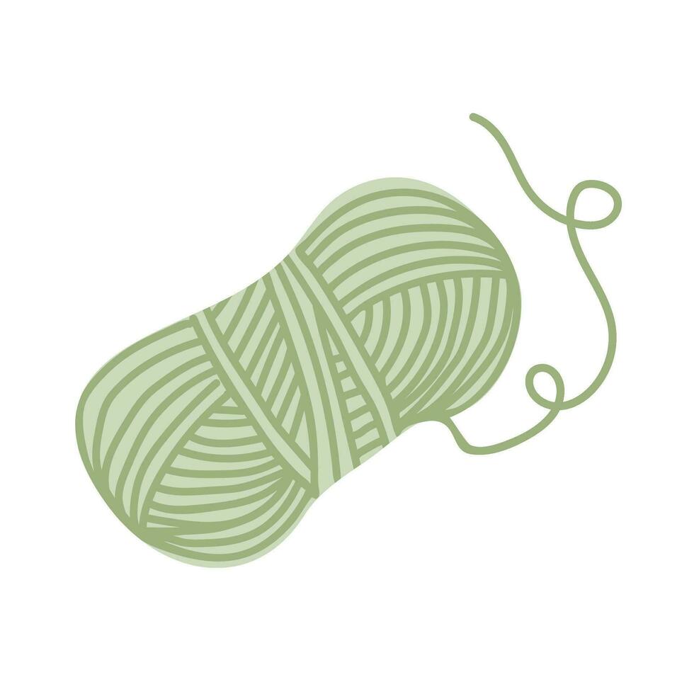 lana rotolo filato per maglieria. utensili per lavoro a maglia, artigianato, uncinetto, maglieria a mano vettore